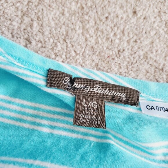 NWT B-Stock Tommy Bahama Coastal Beach Lounge Nautical Striped Cardigan L - Picture 8 of 12